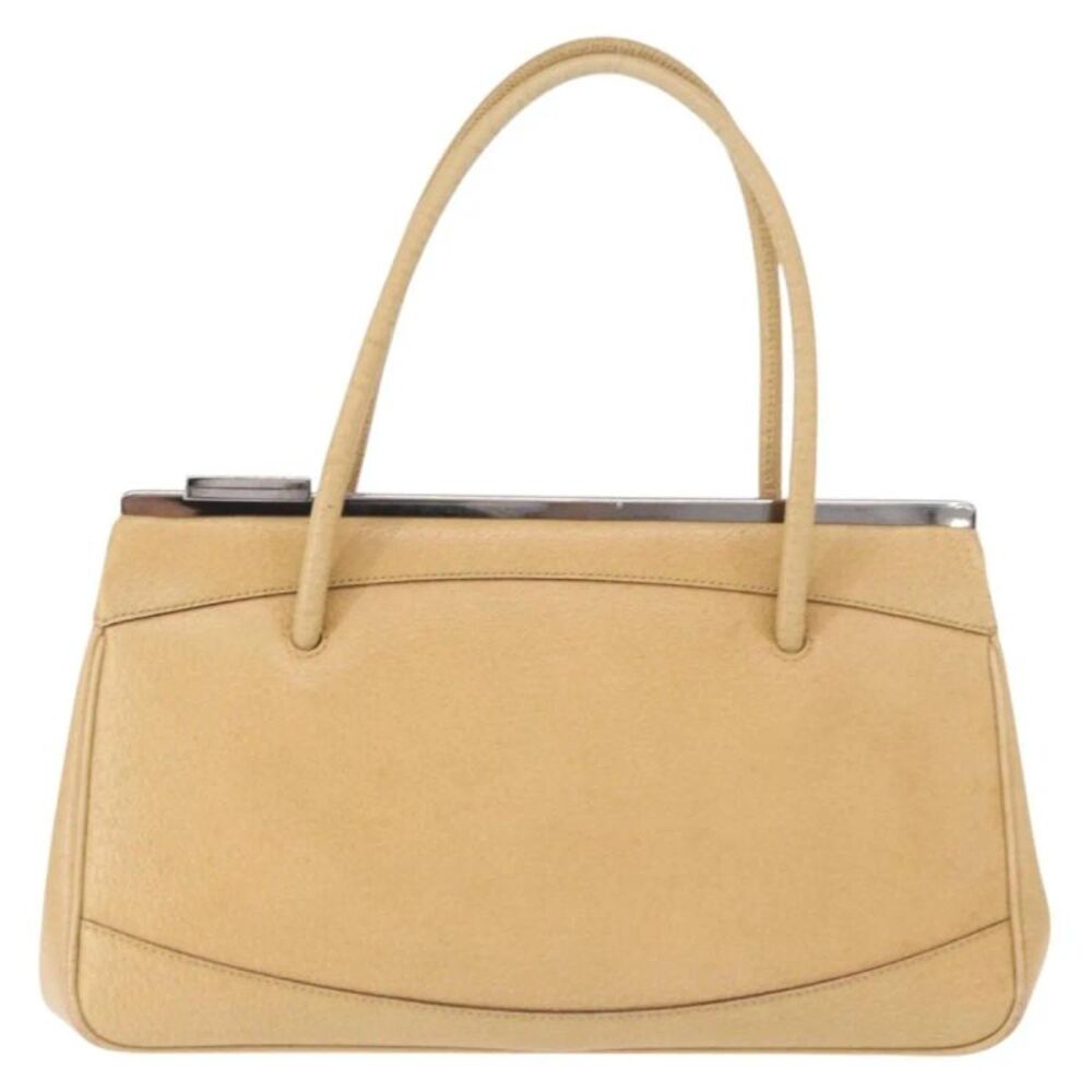 Gucci Vintage Leather Beige Leather Handbag - Picture 2 of 16
